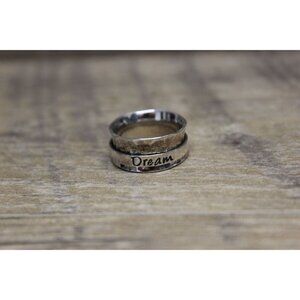 David‎ Tishbi sterling silver handmade 'Dream' band spinner ring 6.5